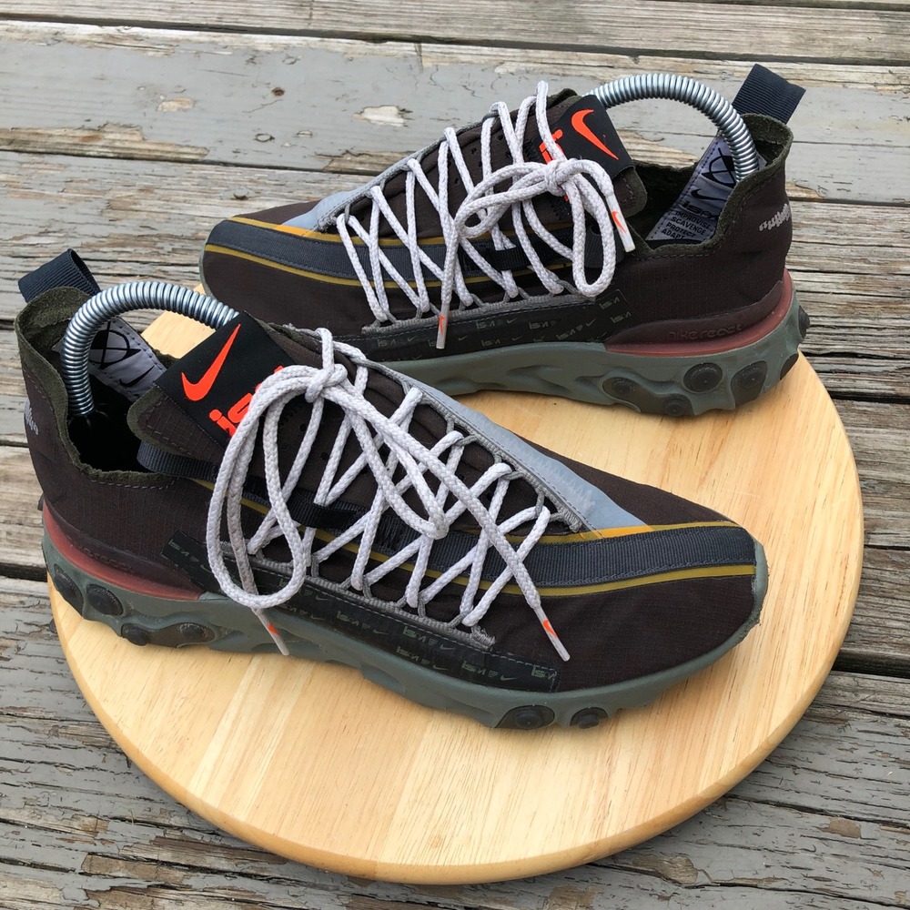 Nike React Runner ISPA Shoes Men 7 Gorpcore Velvet Brown Terra Orange AR8555-200 - Picture 3 of 16